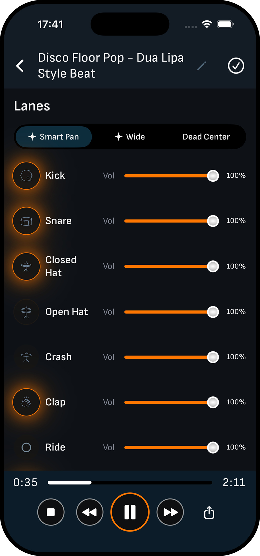 Drummer Buddy add section workflow